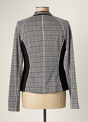 Veste casual col rond gris LESLIE femme