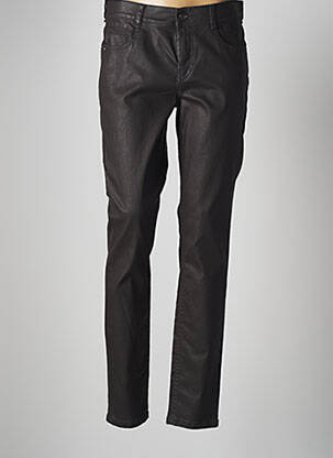 Pantalon slim broderie rivets taille basse marron GARDEUR femme