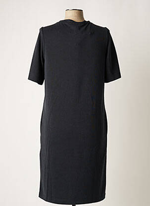 Robe mi-longue manches courtes manches courtes noir STREET ONE femme