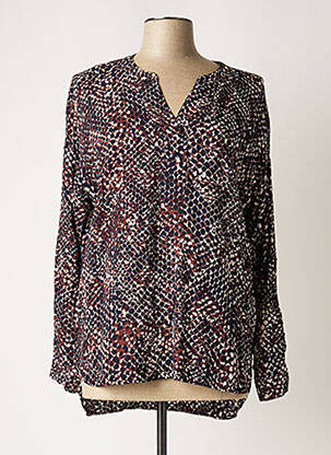 Blouse poignets boutonnés avec fente manches longues bleu OLSEN femme