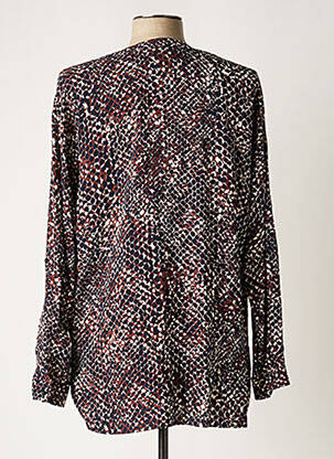 Blouse poignets boutonnés avec fente manches longues bleu OLSEN femme