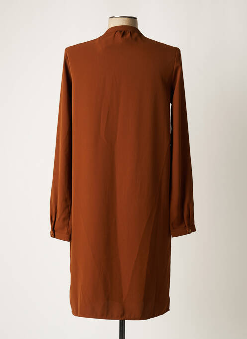 Robe mi-longue marron GEISHA pour femme