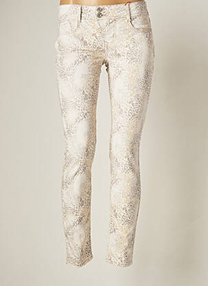 Pantalon slim taille basse taille basse beige STREET ONE femme