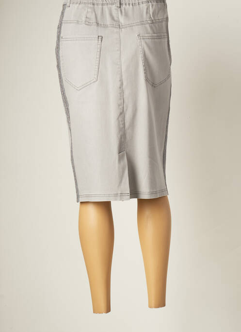Jupe mi-longue gris EUGEN KLEIN pour femme
