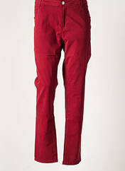 Pantalon droit rouge C'EST BEAU LA VIE pour femme seconde vue