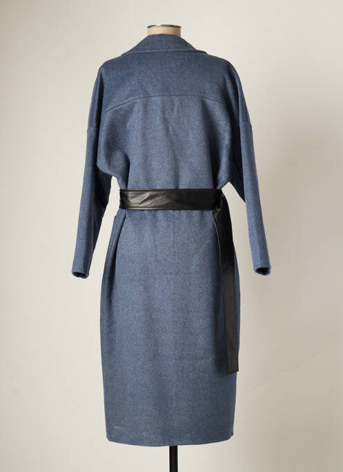 Manteau long bleu ON PARLE DE VOUS pour femme