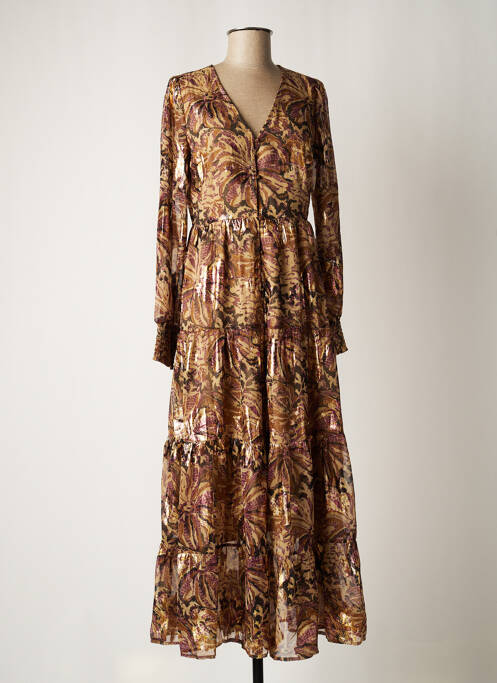 Robe longue marron OBJECT pour femme