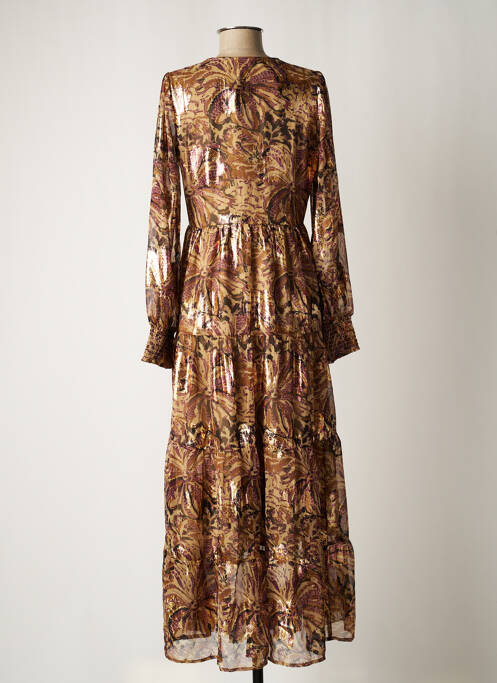 Robe longue marron OBJECT pour femme