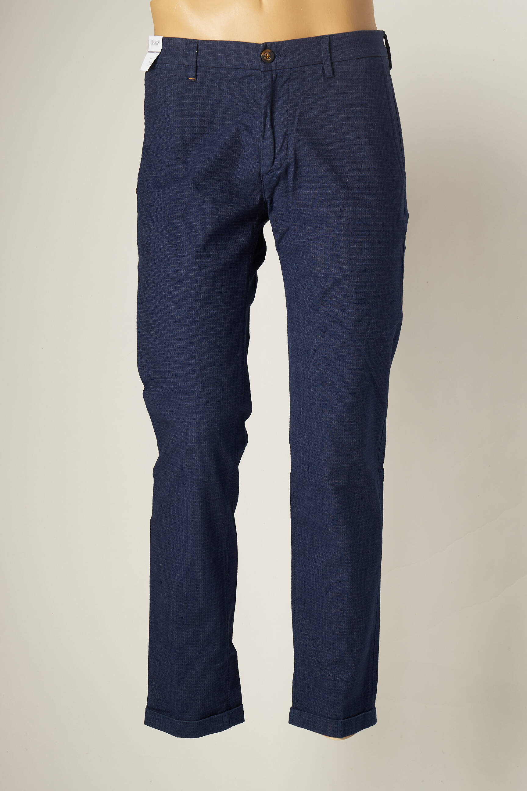 élégants et chinos Pantalons casual Trousers Re-hash pour homme en coloris Bleu Homme Vêtements Pantalons décontractés 