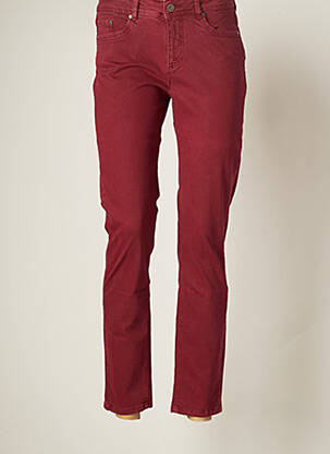 Pantalon 7/8 stretch taille normale rouge JENSEN femme