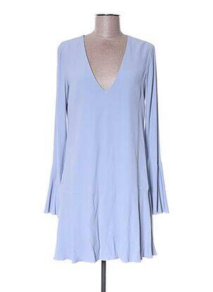 Robe courte fermeture zippée au dos manches longues bleu LIU JO femme