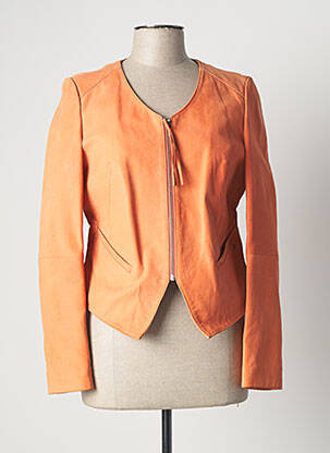 Veste en cuir orange HUGO BOSS pour femme