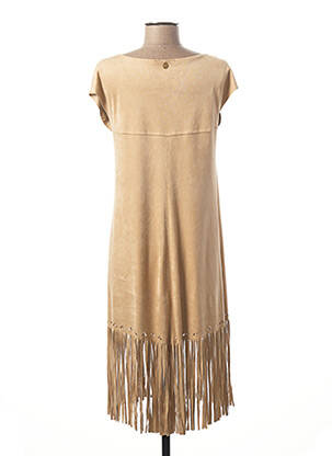 Robe courte manches courtes manches courtes beige NANA NUCCI femme