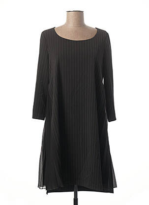 Robe courte manches 3/4 manches 3/4 noir LAUREN VIDAL femme