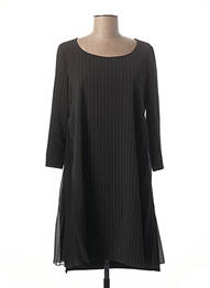 Robe courte manches 3/4 manches 3/4 noir LAUREN VIDAL femme