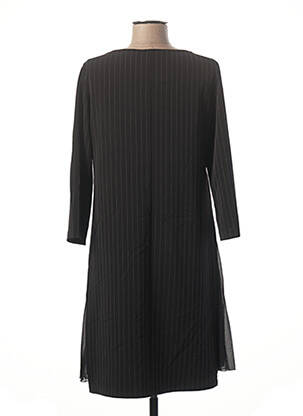 Robe courte manches 3/4 manches 3/4 noir LAUREN VIDAL femme
