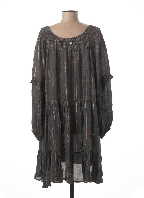 Robe mi-longue marron DIXIE pour femme