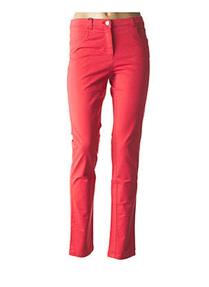 Pantalon droit stretch taille normale rouge EUGEN KLEIN femme