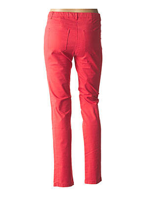Pantalon droit stretch taille normale rouge EUGEN KLEIN femme
