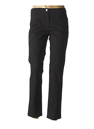 Pantalon slim tissage popeline taille normale noir EUGEN KLEIN femme