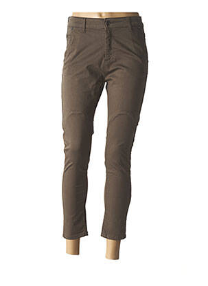 Pantalon 7/8 stretch taille normale vert CARLA KOPS femme