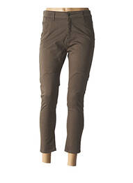 Pantalon 7/8 stretch taille normale vert CARLA KOPS femme