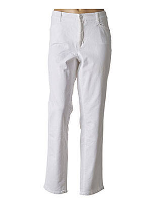 Pantalon droit stretch taille normale blanc CAMBIO femme