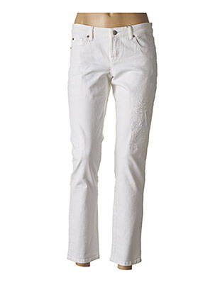 Pantalon 7/8 stretch taille normale blanc CAMBIO femme