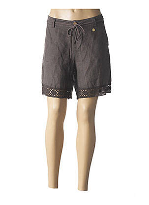 Short fermeture zippée sous rabat boutonné taille normale marron NANA NUCCI homme