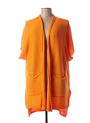 Gilet manches courtes orange MAT. pour femme