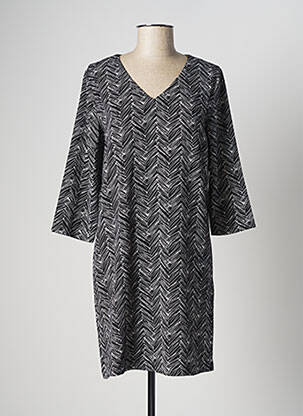 Robe mi-longue manches 3/4 manches 3/4 noir SUNCOO femme