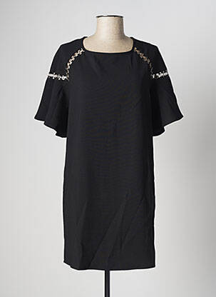 Robe courte manches courtes manches courtes noir MOLLY BRACKEN femme