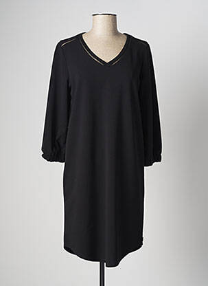 Robe mi-longue manches 3/4 manches 3/4 noir SCOTCH & SODA femme