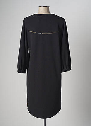 Robe mi-longue manches 3/4 manches 3/4 noir SCOTCH & SODA femme