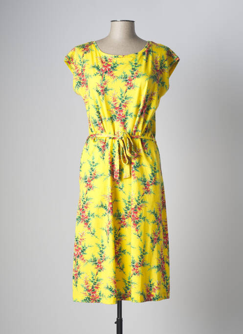 Robe mi-longue jaune KING LOUIE pour femme