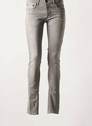 Jeans coupe slim gris DEEPEND pour femme