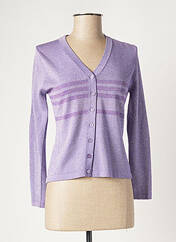 Gilet manches longues violet ROSE NACRE pour femme seconde vue