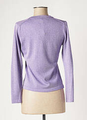 Gilet manches longues violet ROSE NACRE pour femme seconde vue