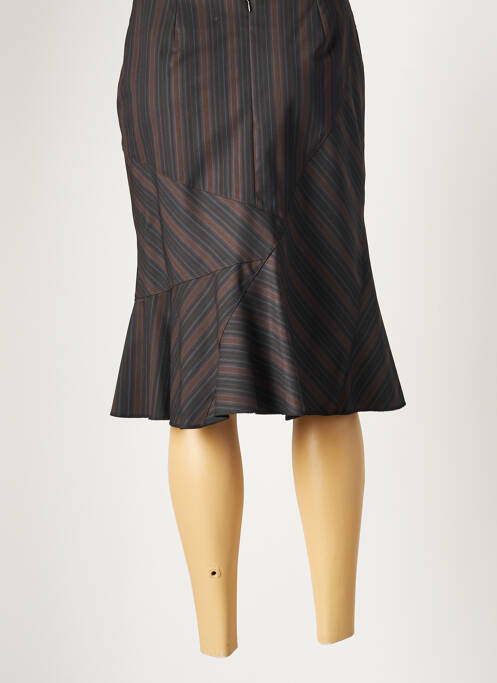 Jupe mi-longue marron GARELLA pour femme