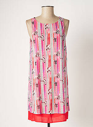 Robe courte sans manche sans manche rose SMASH WEAR femme
