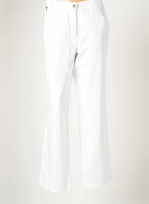 Pantalon droit blanc FLEUR DE SEL pour femme
