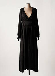 Robe longue manches longues manches longues noir NÜ femme