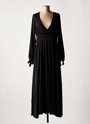 Robe longue manches longues manches longues noir NÜ femme