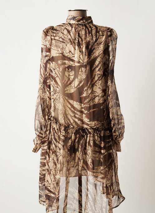 Robe mi-longue beige PLEASE pour femme