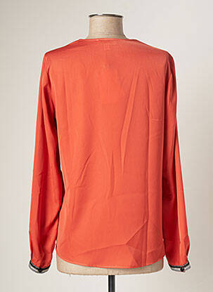 Blouse poignets boutonnés avec fente manches longues orange TINTA STYLE femme