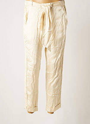 Pantalon droit taille normale taille normale beige NÜ femme