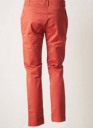 Pantalon chino broderie galons latéraux taille normale orange LAUREN VIDAL femme