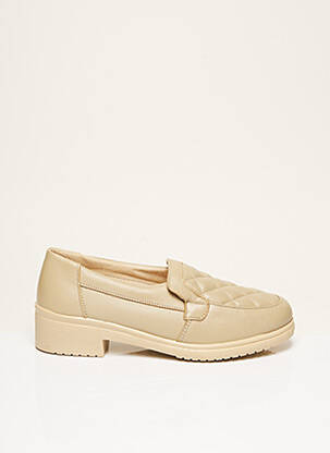 Mocassins tissage satiné talon plat jusqu'à 3cm beige ROHDE femme