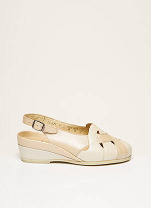 Chaussures de confort talon compensé talon plat jusqu'à 3cm beige GOLDKRONE femme