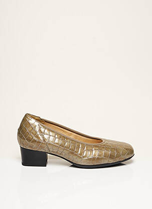 Escarpins matière lisse talon de 4 à 6cm beige GOLDKRONE femme